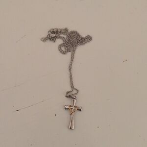 Silver Cross Pendant Necklace